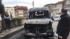 Samsun’da Öğrenci Servisi Alev Aldı!