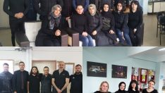 Çarşamba’da Öğretmenler, öldürülen meslektaşları için siyah giyindi