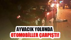 Ayvacık Yolunda Otomobiller Çarpıştı! 6 Yaralı