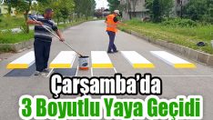 Çarşamba’da 3 Boyutlu Yaya Geçidi
