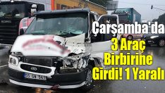 Çarşamba’da 3 Araç Birbirine Girdi! 1 Yaralı