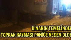 Binanın Temelindeki Toprak Kayması Paniğe Neden Oldu!