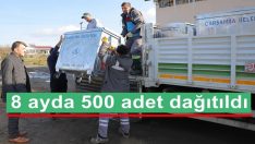 8 ayda 500 adet dağıtıldı