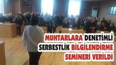 Muhtarlara Denetimli Serbestlik Bilgilendirme Semineri Verildi