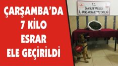 Çarşamba’da 7 Kilo Esrar Ele Geçirildi: 3 Gözaltı