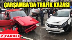 Çarşamba’da Trafik Kazası: 2 Yaralı
