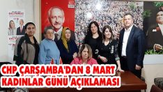 CHP Çarşamba’dan 8 Mart Kadınlar Günü Açıklaması