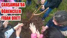Çarşamba’da Öğrenciler Fidan Dikti