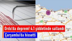 Ordu’da deprem! 4.1   şiddetinde sallandı.
