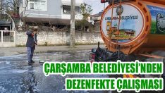 Çarşamba Belediyesi’nden Dezenfekte Çalışması