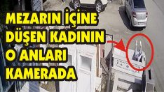 Mezarın İçine Düşen Kadının O Anları Kamerada