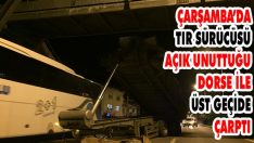 Çarşamba’da Tır Sürücüsü Açık Unuttuğu Dorse İle Üst Geçide Çarptı