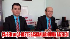 ÇA-BED ve ÇA-BES’te Başkanlar Güven Tazeledi
