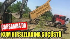 Çarşamba’da Kum Hırsızlarına Suçüstü