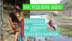 Yeşildere Vadisinde Samsun’un ilk  Zipline’nı kurdular