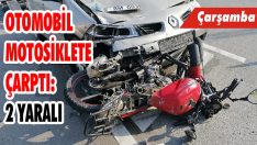 Otomobil Motosiklete Çarptı: 2 Yaralı