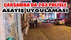 Çarşamba’da 203 Polisle Asayiş Uygulaması