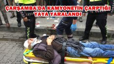 Çarşamba’da Kamyonetin Çarptığı Yaya Yaralandı
