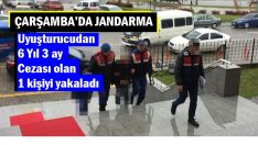 Çarşamba’da Jandarma, Uyuşturucudan 6 Yıl 3 ay cezası olan 1 kişiyi yakaladı