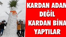 Kardan Adam Değil Kardan Bina Yaptılar