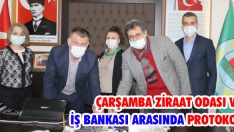 Çarşamba Ziraat Odası ve İş Bankası Arasında Protokol