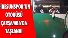 Giresunspor’un Otobüsü Çarşamba’da Taşlandı