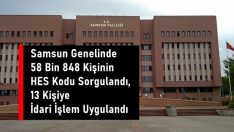 Samsun Genelinde 58.848 HES Kodu Sorgulandı, 13 Kişiye İdari İşlem Uygulandı