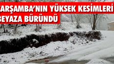 Çarşamba’nın Yüksek Kesimleri Beyaza Büründü