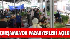 Çarşamba’da Pazaryerleri Açıldı