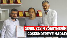 Genel Yayın Yönetmenimiz Coşkundere’ye Madalya