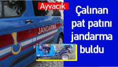 Çalınan pat patını jandarma buldu