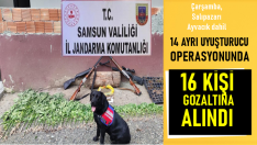 14 AYRI UYUŞTURUCU OPERASYONUNDA 16 KİŞİ GÖZALTINA ALINDI