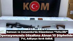 Samsun ve Çarşamba’da düzenlenen “tefecilik” operasyonunda gözaltına alınan 10 şüpheliden 7’si, adliyeye sevk edildi.