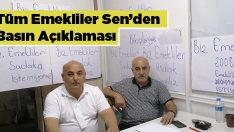 Tüm Emekliler Sen’den Basın Açıklaması