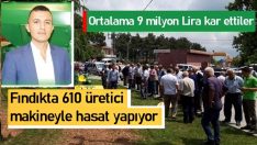 610 üretici makineyle hasada başladı. 9 milyon lira kar ettiler