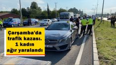 Çarşamba’da trafik kazası. 1 Kişi ağır yaralandı