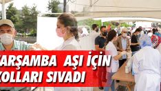 ÇARŞAMBA 55 BİN 555 AŞI İÇİN KOLLARI SIVADI