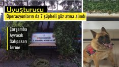 Operasyonlarda 7 şüpheli göz atına alındı