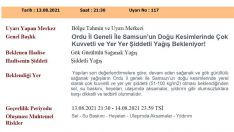 Çarşamba İçin Sağanak Yağış Uyarısı!
