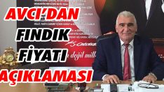 Avcı’dan Fındık Fiyatı Açıklaması