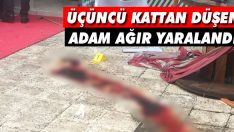 Üçüncü Kattan Düşen Adam Ağır Yaralandı