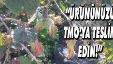 “Ürününüzü TMO’ya Teslim Edin!”