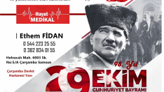 29 Ekim Cumhuriyet Bayramı Kutlama Mesajı / Hayat Medikal