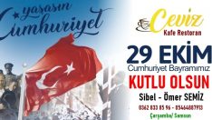 29 Ekim Cumhuriyet Bayramı Kutlama Mesajı / Ceviz Kafe Restoran