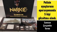 Uyuşturucu operasyonunda 5 kişi gözaltına alındı.