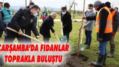 Çarşamba’da Fidanlar Toprakla Buluştu