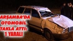 Çarşamba’da Otomobil Takla Attı: 1 Yaralı