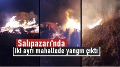 Salıpazarı’nda iki ayrı mahallede çıkan yangınlar söndürüldü
