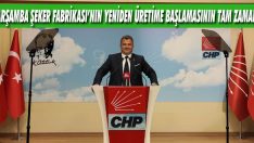 “Çarşamba Şeker Fabrikası’nın Yeniden Üretime Başlamasının Tam Zamanı”
