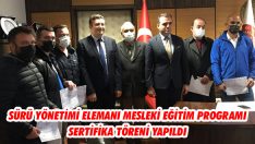 Sürü Yönetimi Elemanı Mesleki Eğitim Programı Sertifika Töreni Yapıldı